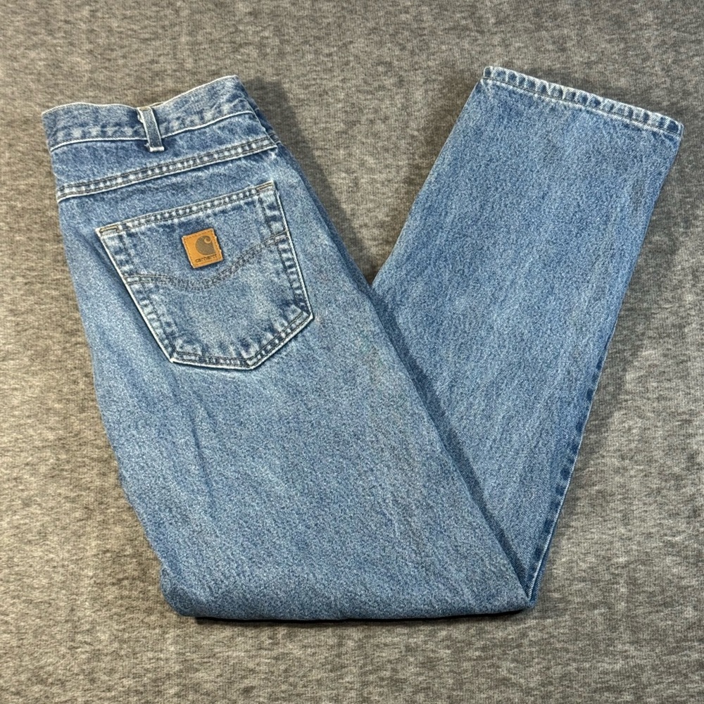 CARHARTT B160 DST RELAXED FIT DENIM JEANS 2008 Y2K SIZE 36x32 MADE IN THE USA